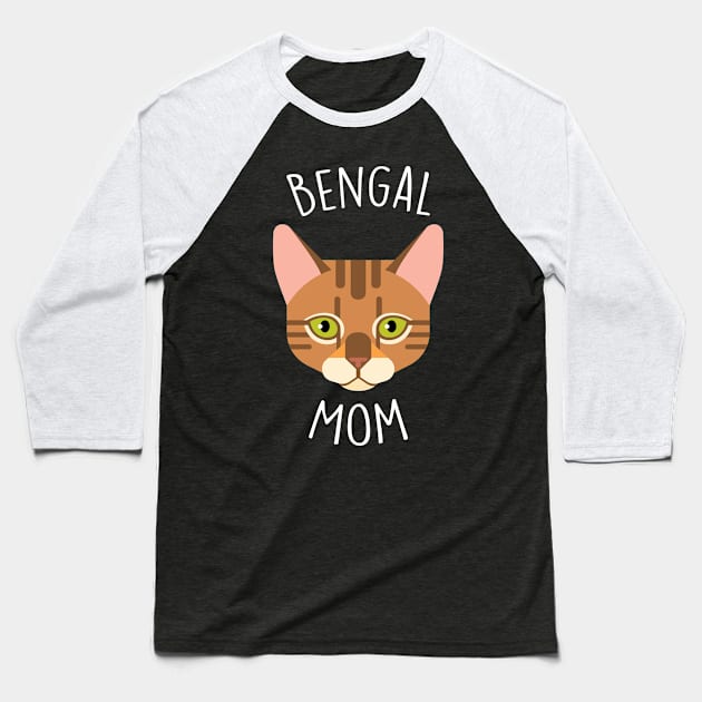 Bengal Cat Mom Baseball T-Shirt by Psitta